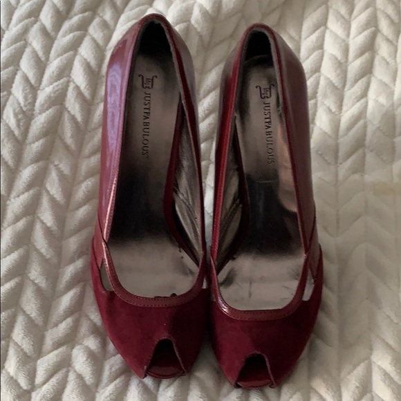 JustFab Maroon Sexy Heels - Picture 1 of 6